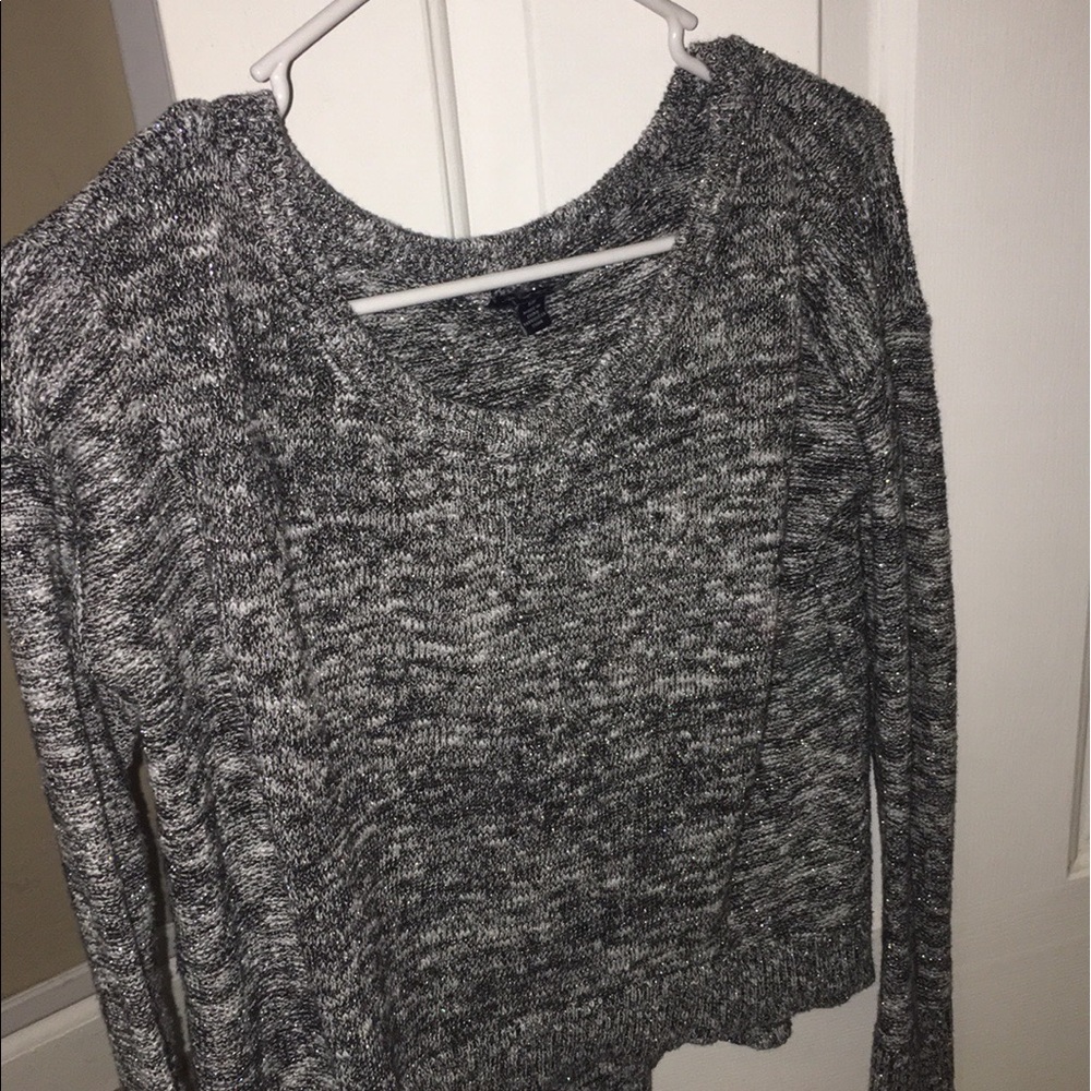 Glittery Grey American Eagle Outfitters Sweater